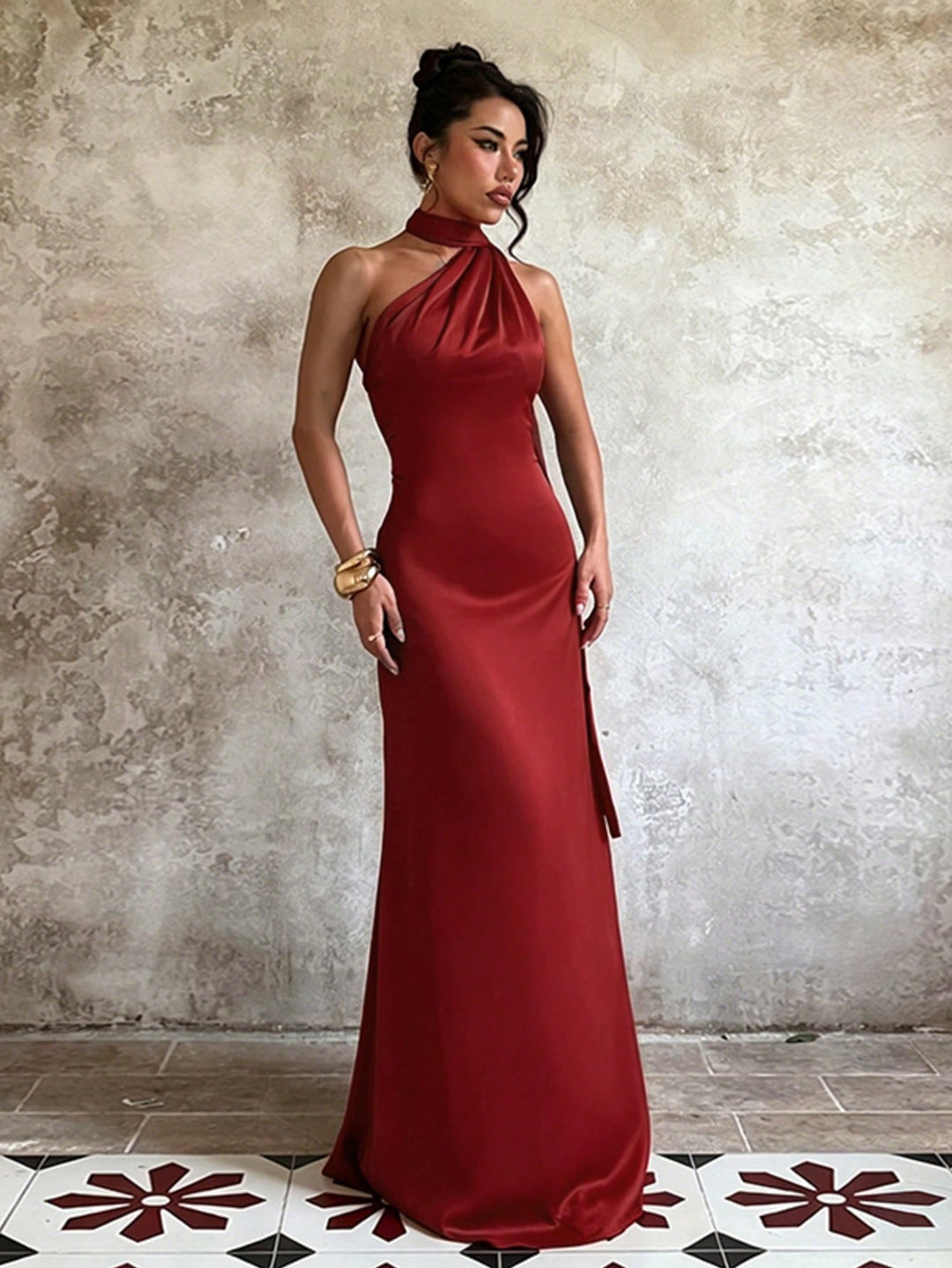 Rochie maxi SHEIN, vișiniu