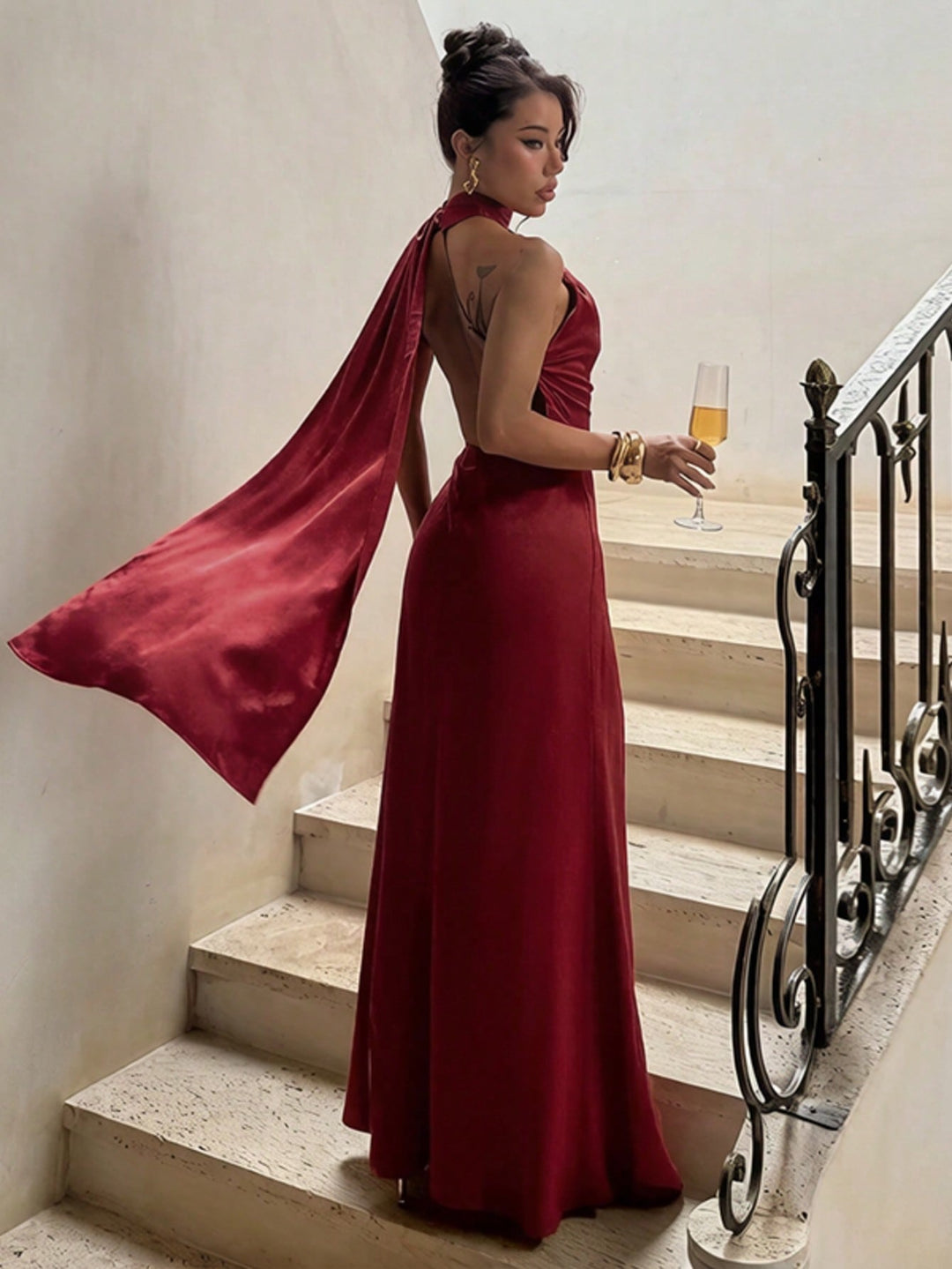 Rochie maxi SHEIN, vișiniu