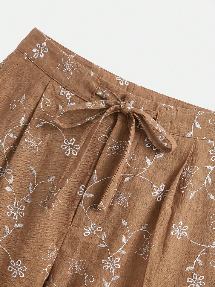 Pantaloni SHEIN, maro