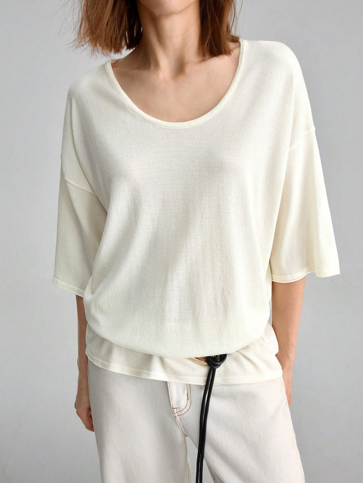 Tricou SHEIN, crem