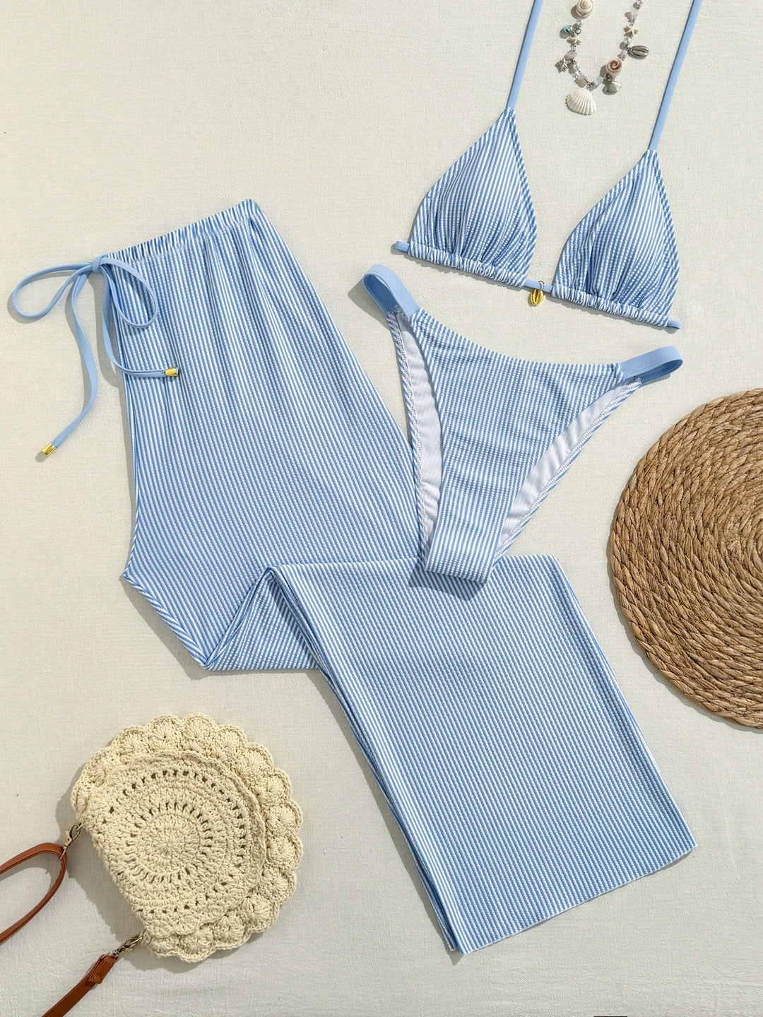 Set bikini SHEIN, albastru