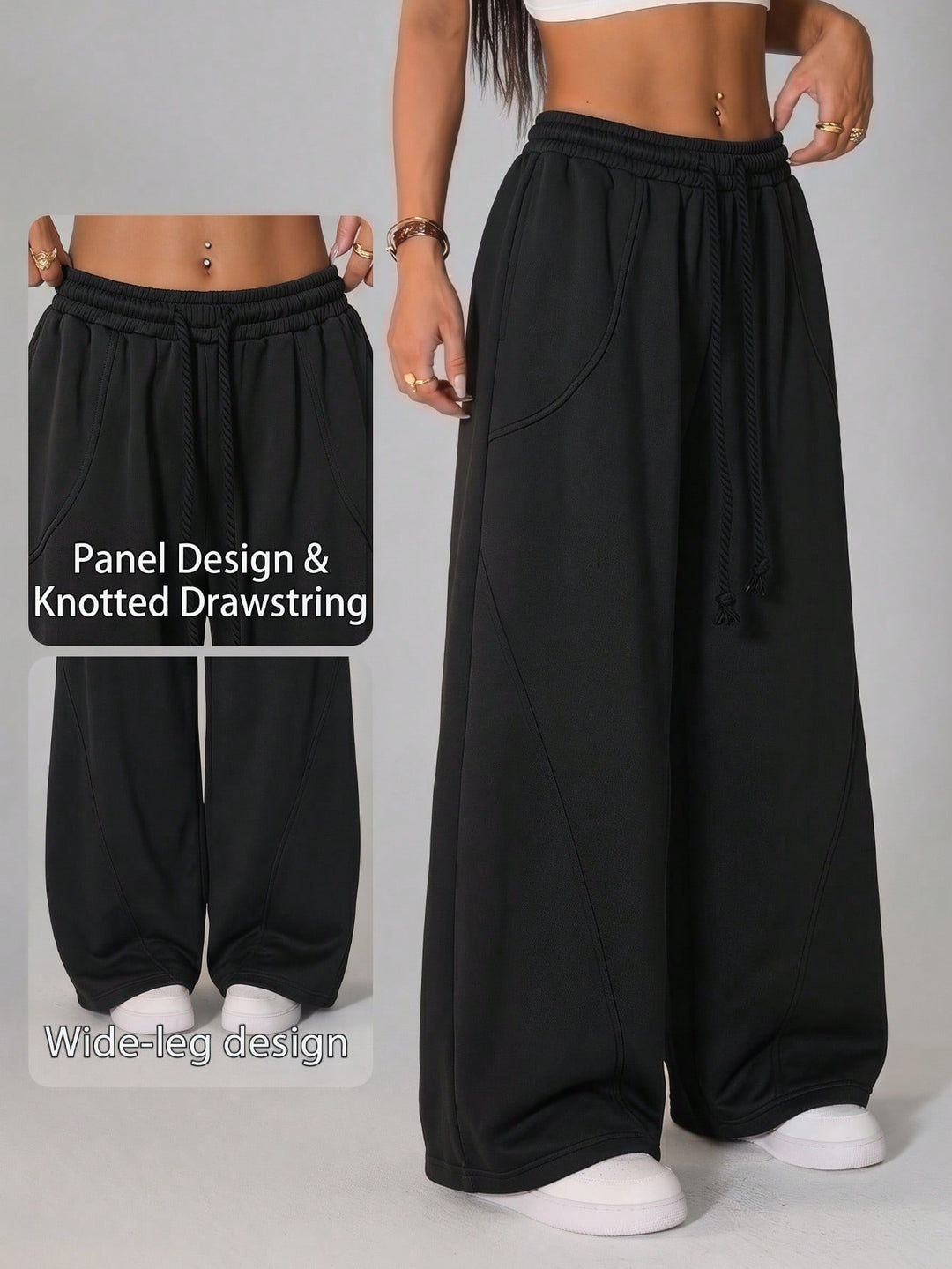 Pantaloni SHEIN, negru