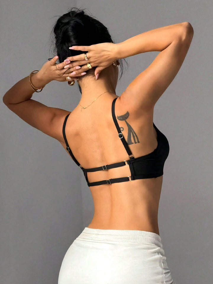 Bustieră sport SHEIN, negru