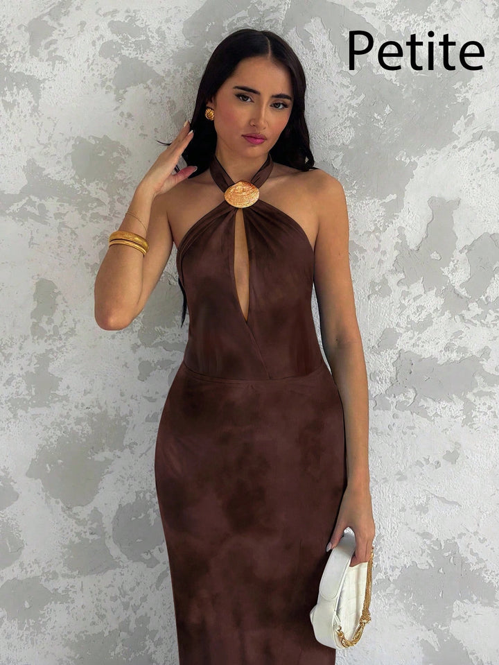 Rochie maxi SHEIN, maro