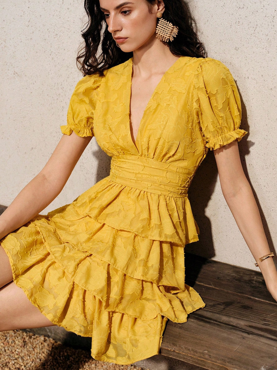 Rochie scurtă SHEIN, galben