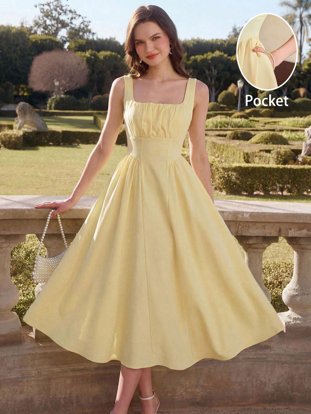 Rochie maxi SHEIN, galben