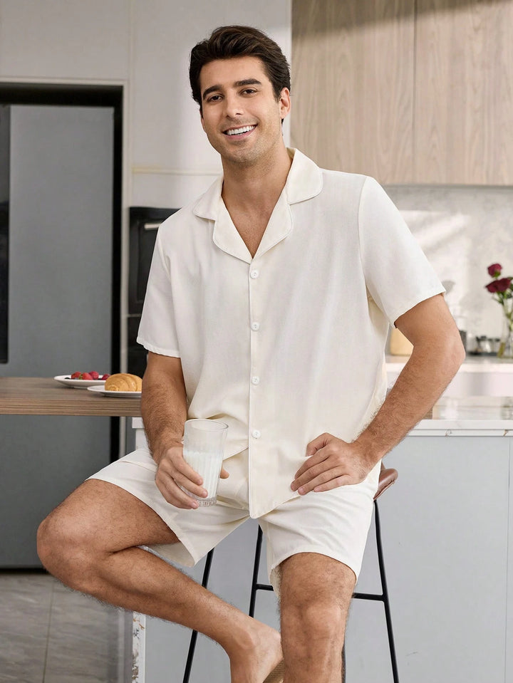Compleu pijamale SHEIN, crem