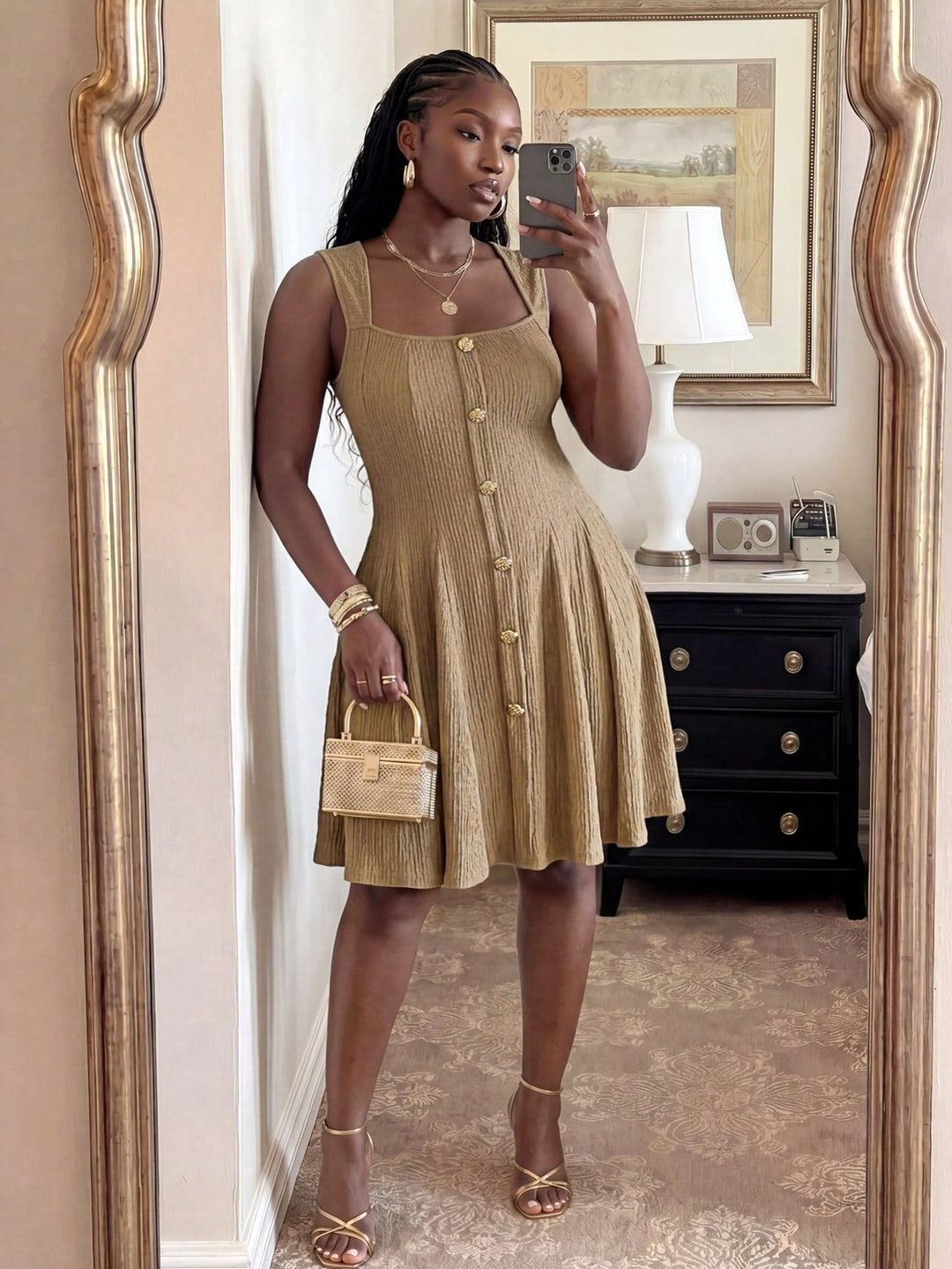Rochie SHEIN, kaki