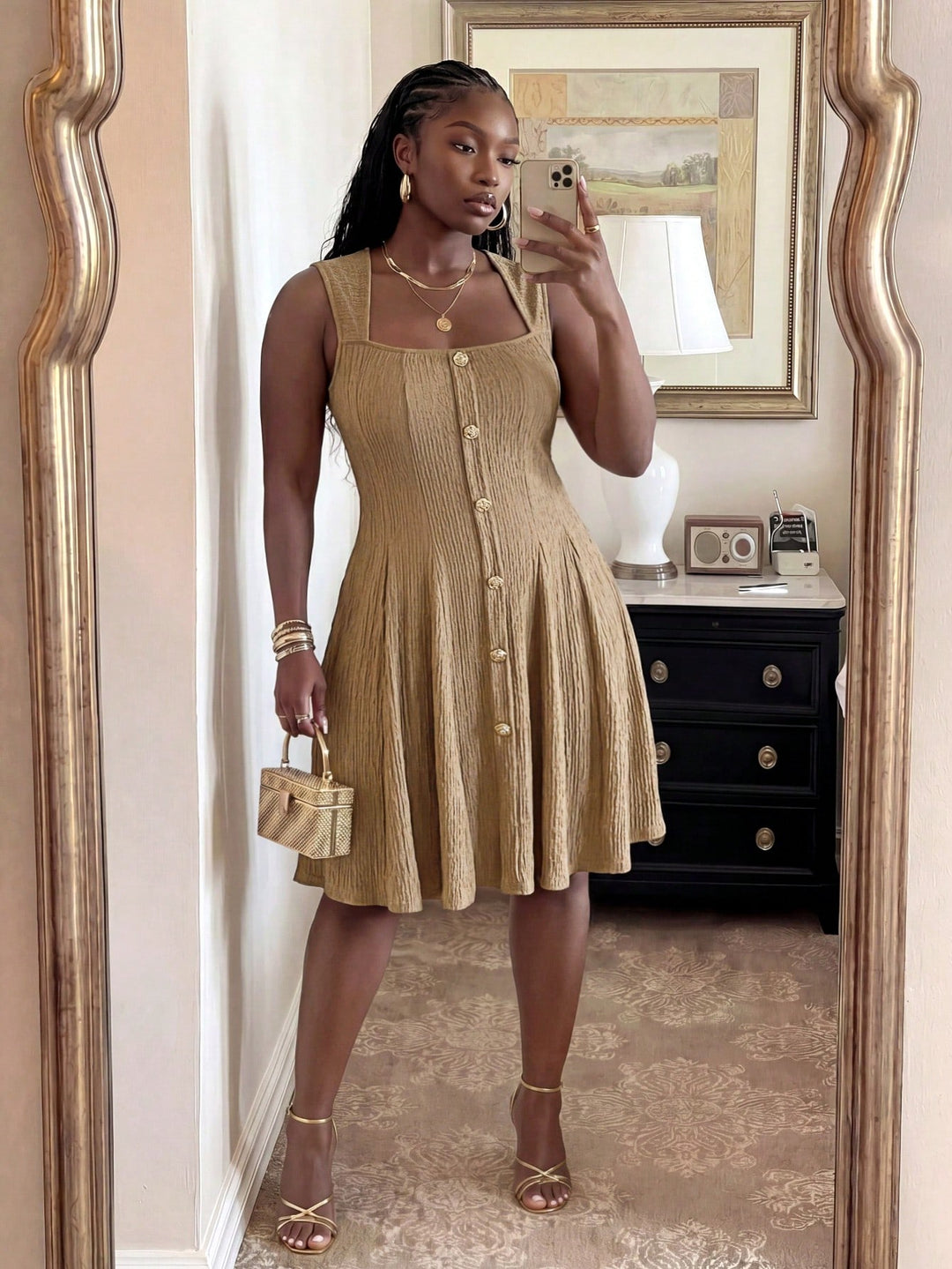 Rochie SHEIN, kaki