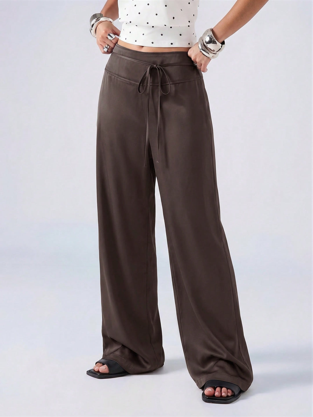 Pantaloni SHEIN, maro