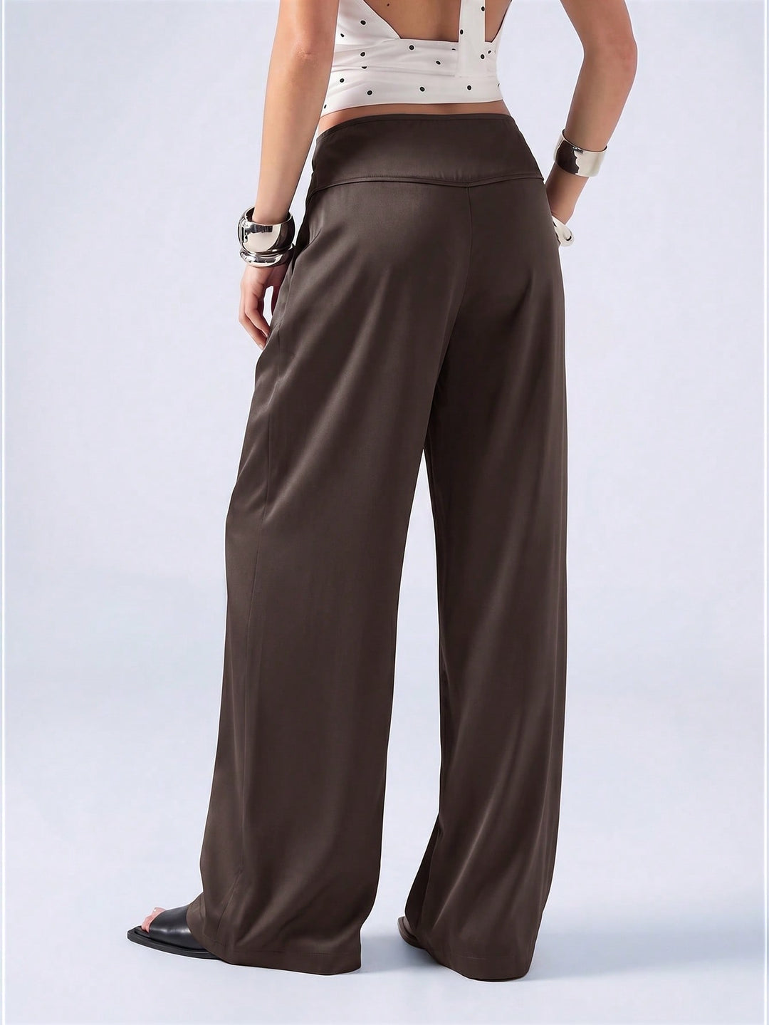 Pantaloni SHEIN, maro