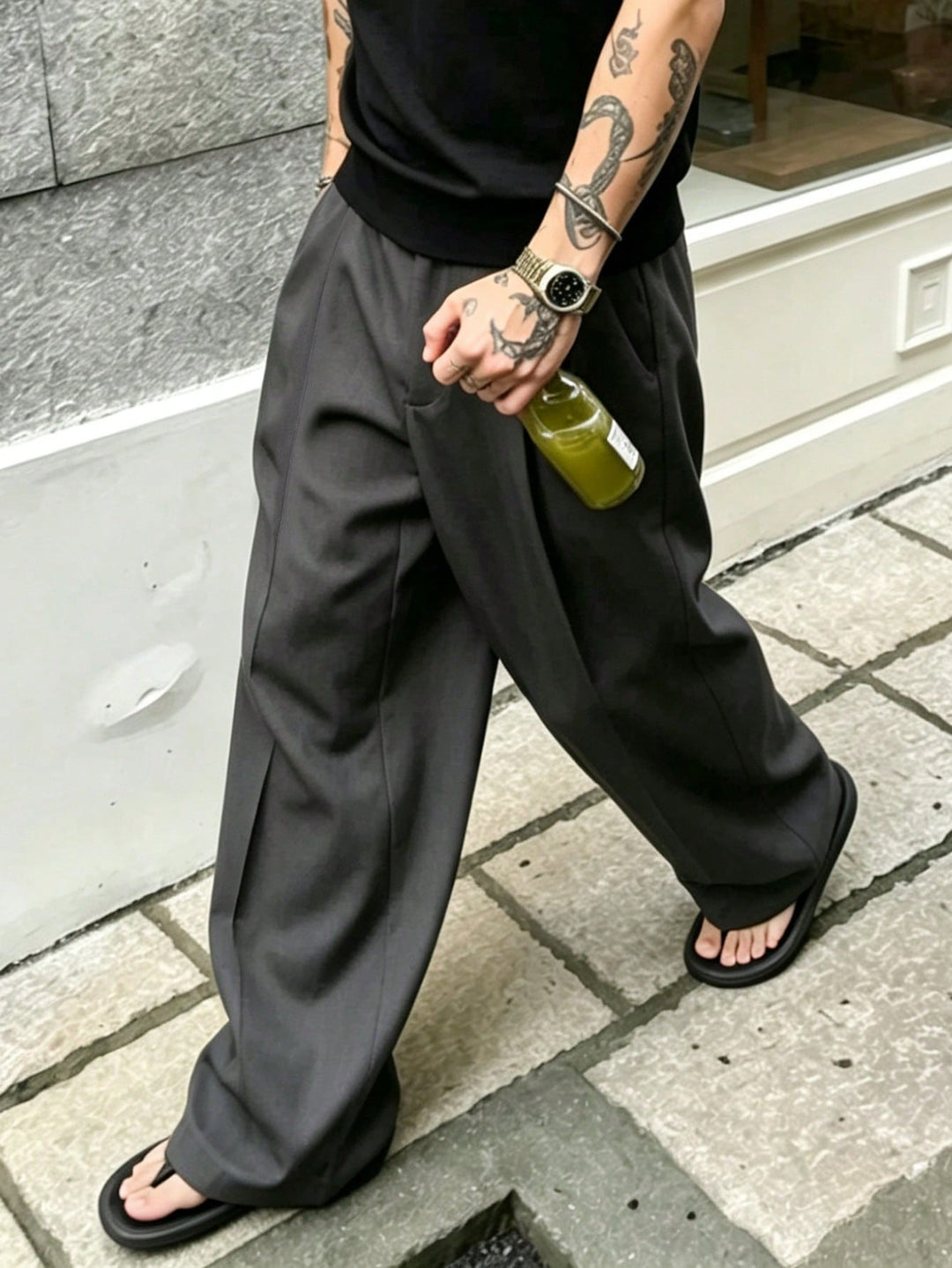 Pantalon SHEIN, negru