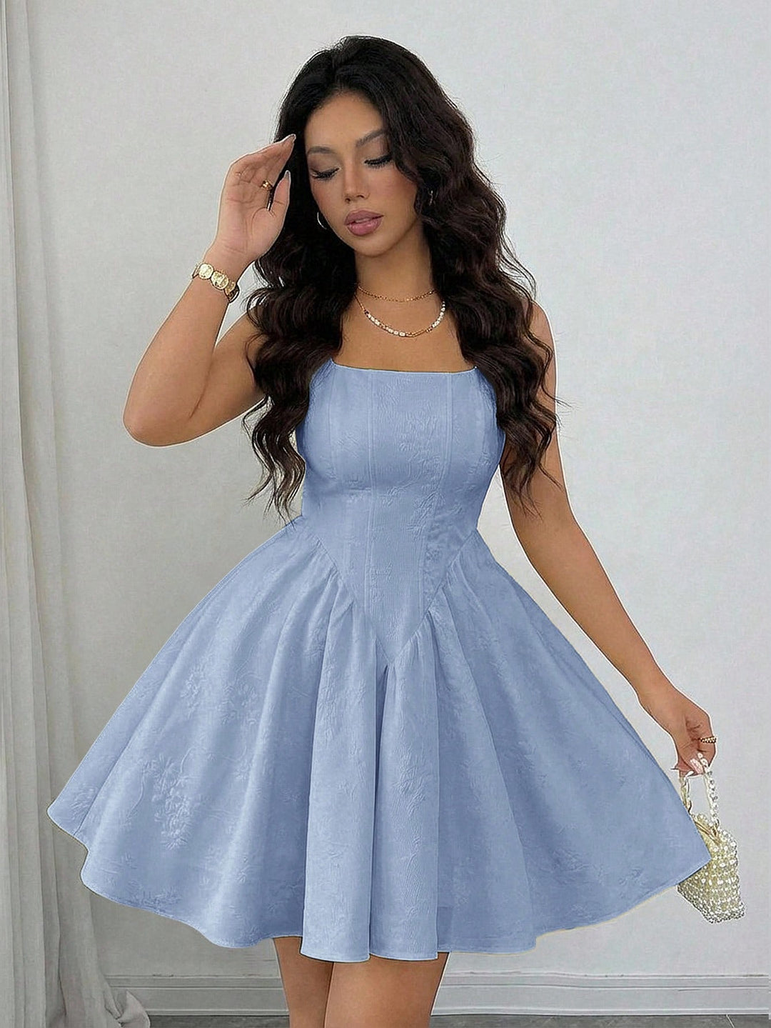 Rochie scurtă SHEIN, albastru