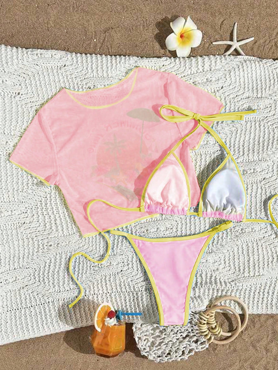 Set bikini SHEIN, mix culori