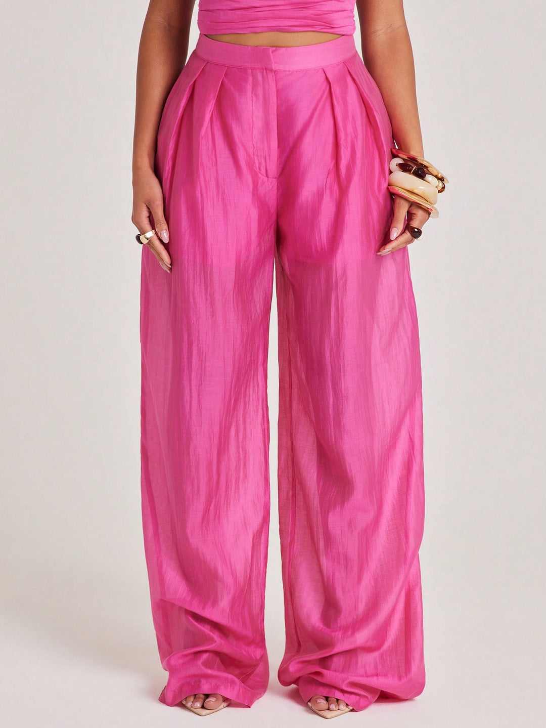 Pantaloni SHEIN, roz