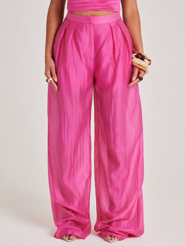 Pantaloni SHEIN, roz