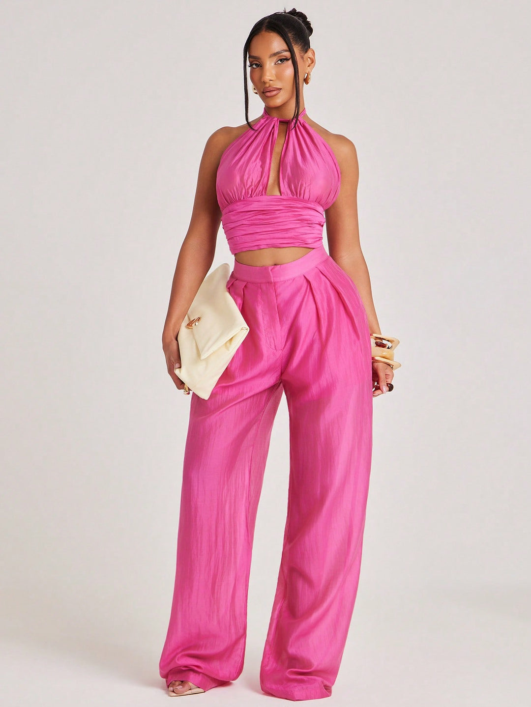 Pantaloni SHEIN, roz