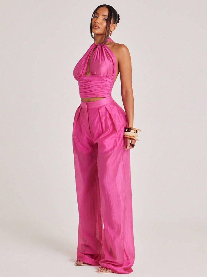 Pantaloni SHEIN, roz