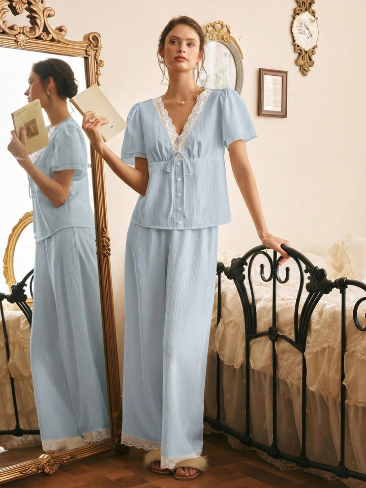 Pijama SHEIN, albastru