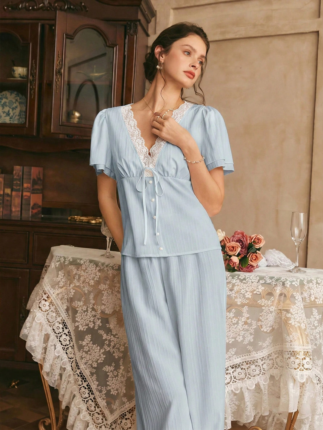 Pijama SHEIN, albastru