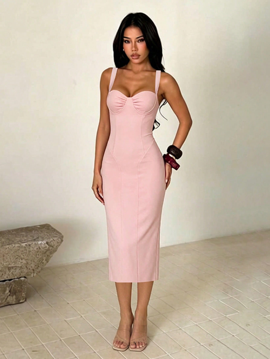 Rochie maxi SHEIN, roz