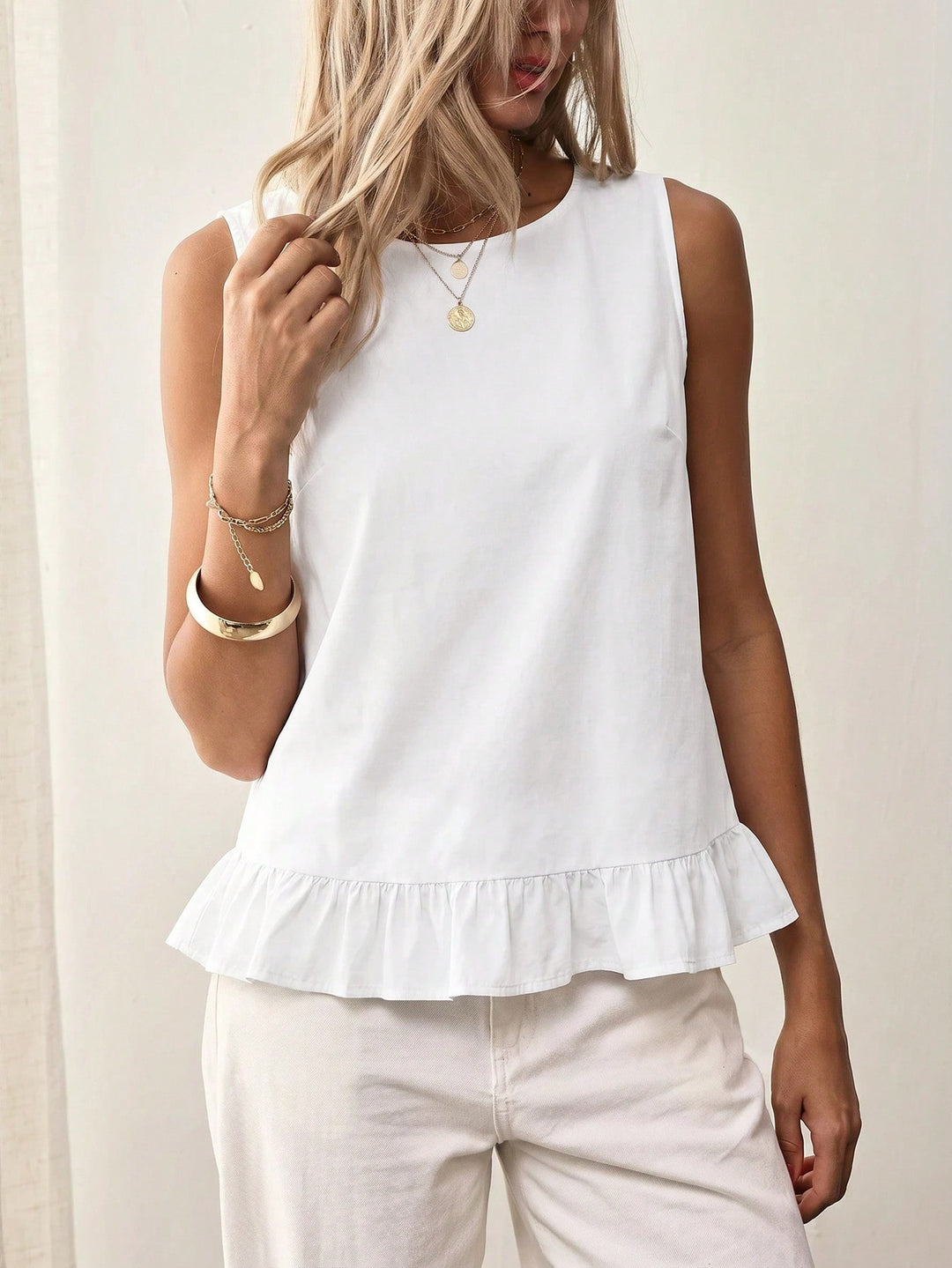 Top SHEIN, alb