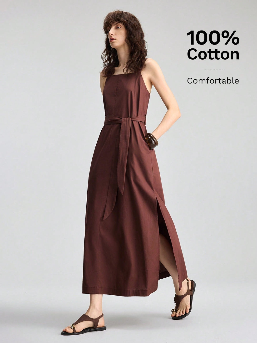 Rochie maxi SHEIN, maro