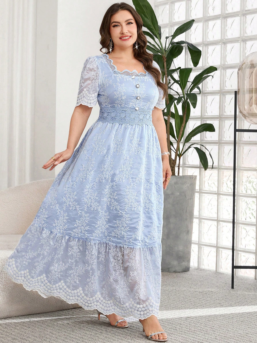 Rochie maxi SHEIN, albastru