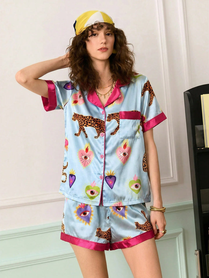 Pijama SHEIN, albastru