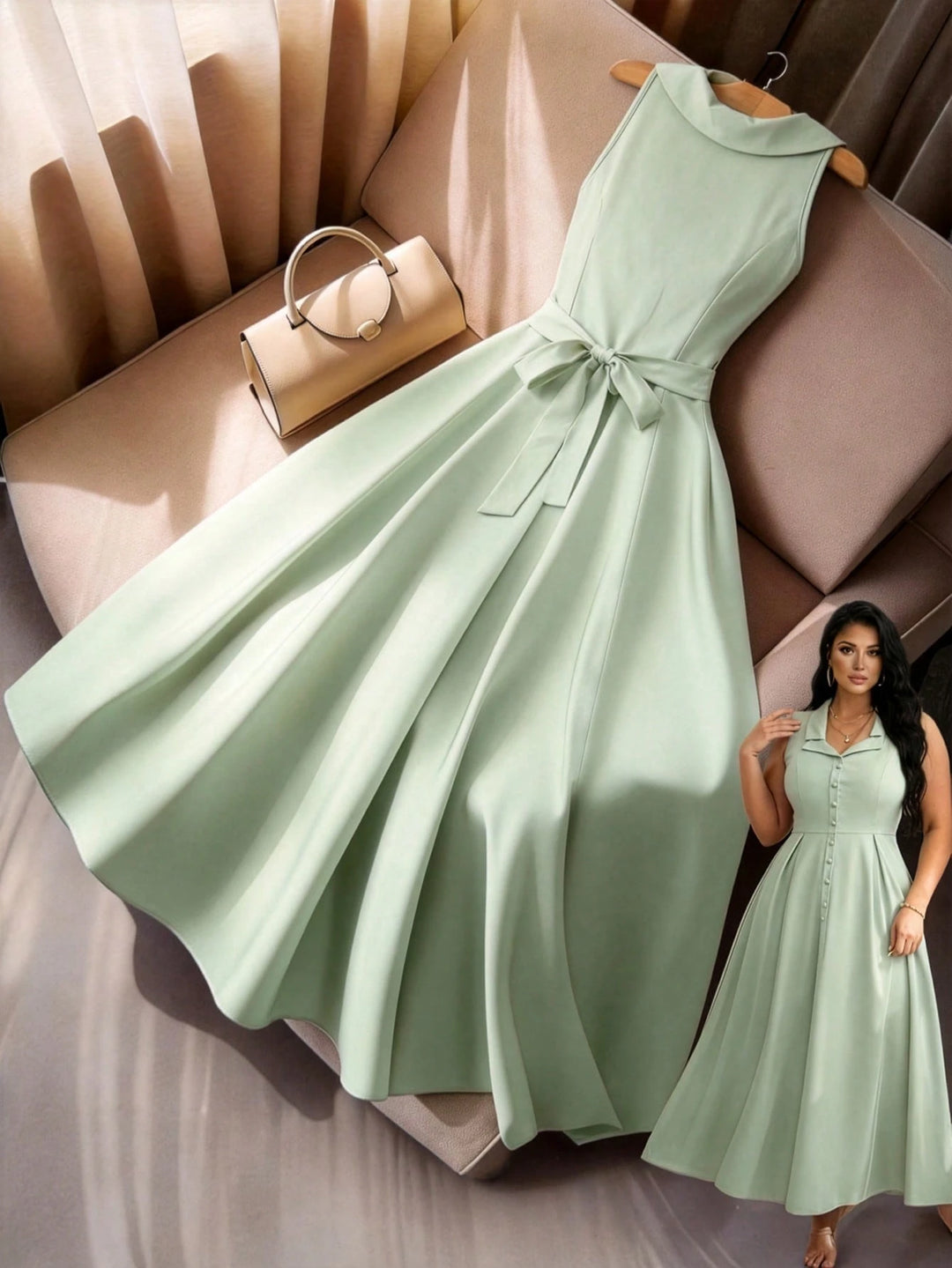 Rochie maxi SHEIN, verde