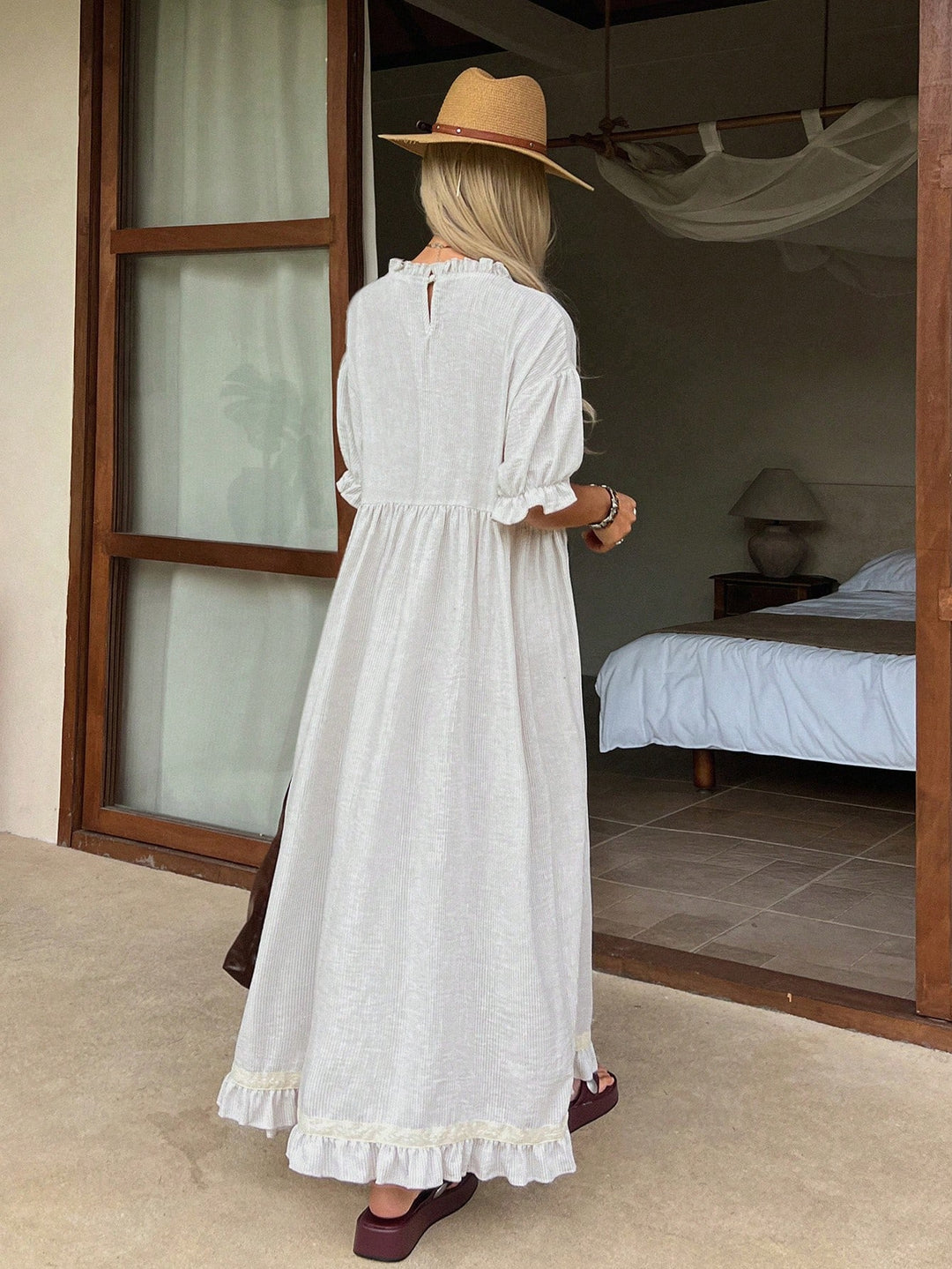 Rochie maxi SHEIN, kaki