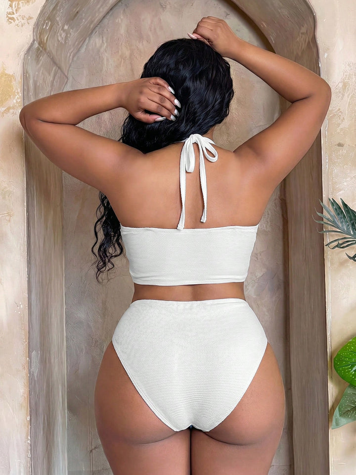 Costum de baie SHEIN, alb