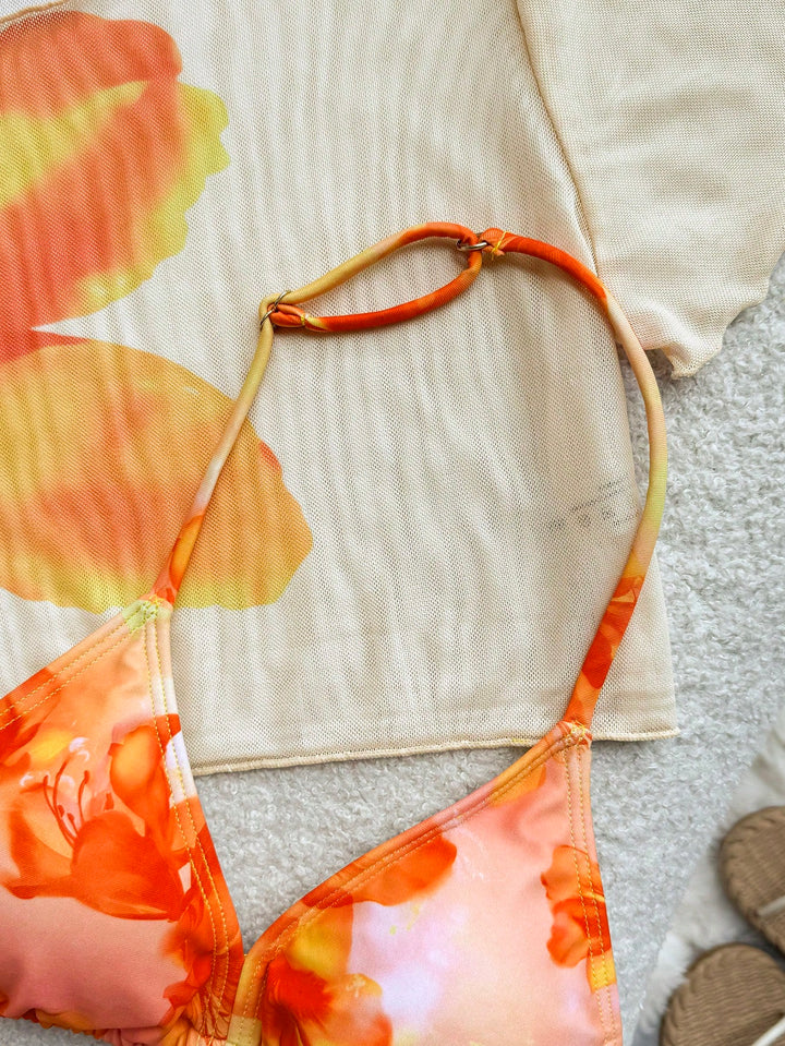 Set bikini SHEIN, portocaliu