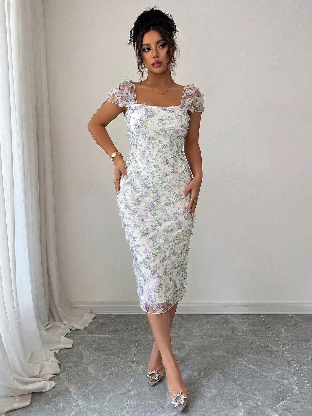 Rochie scurtă SHEIN, mov