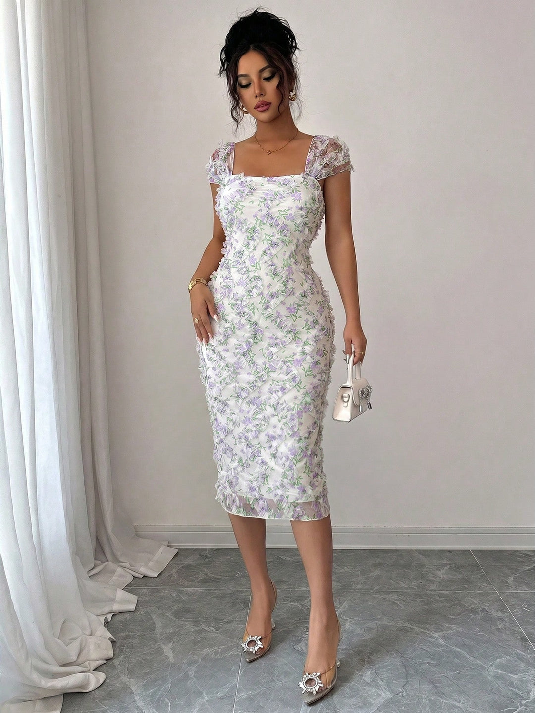 Rochie scurtă SHEIN, mov