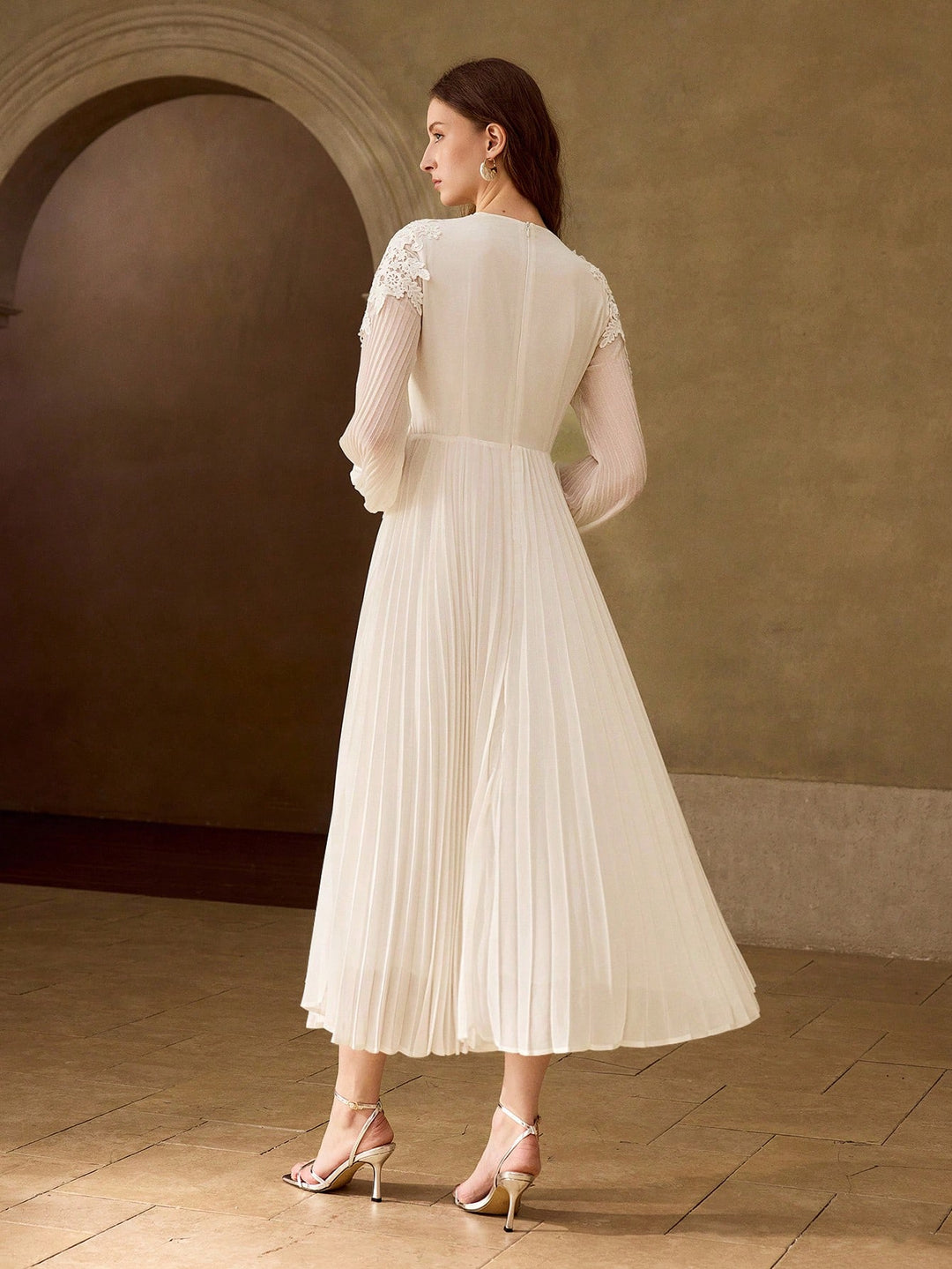 Rochie maxi SHEIN, bej