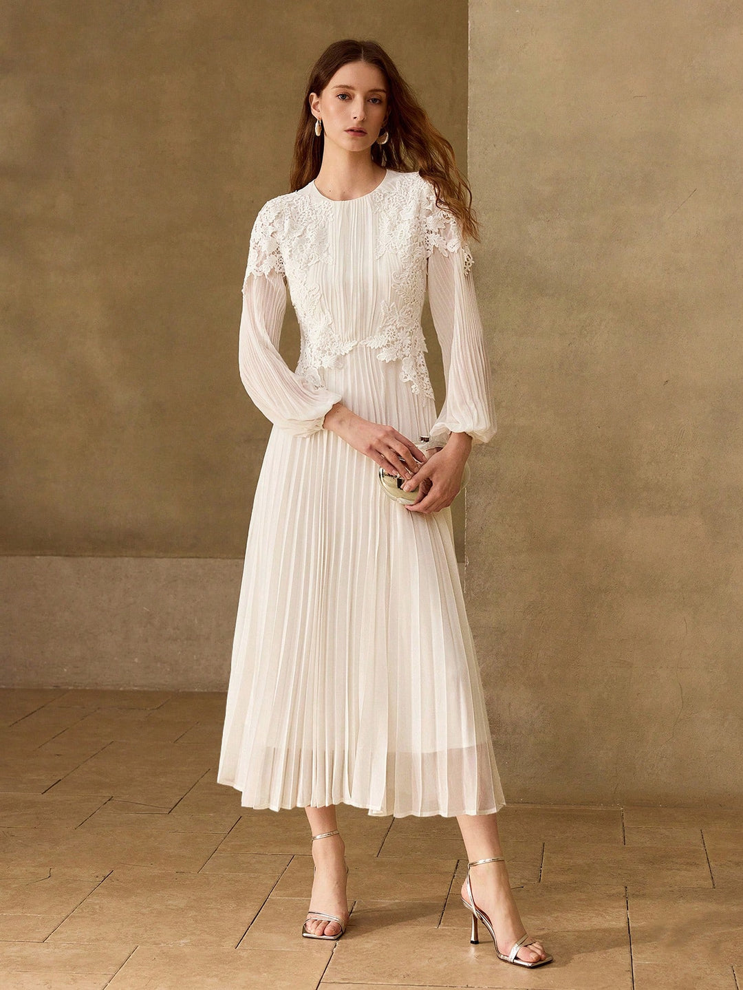 Rochie maxi SHEIN, bej