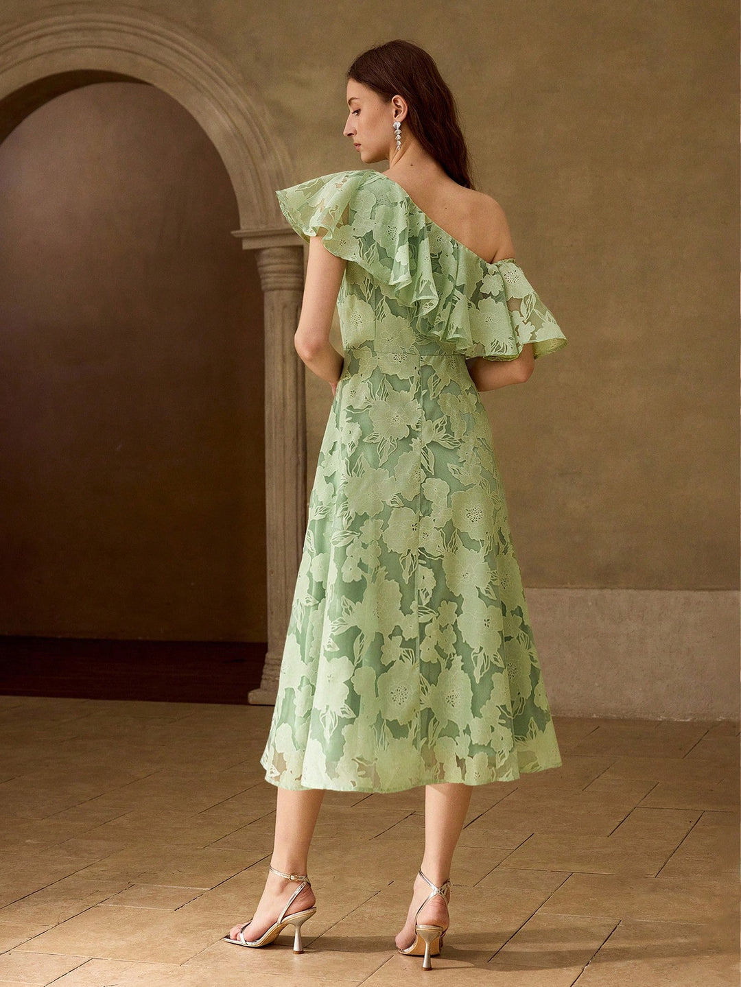 Rochie midi SHEIN, verde