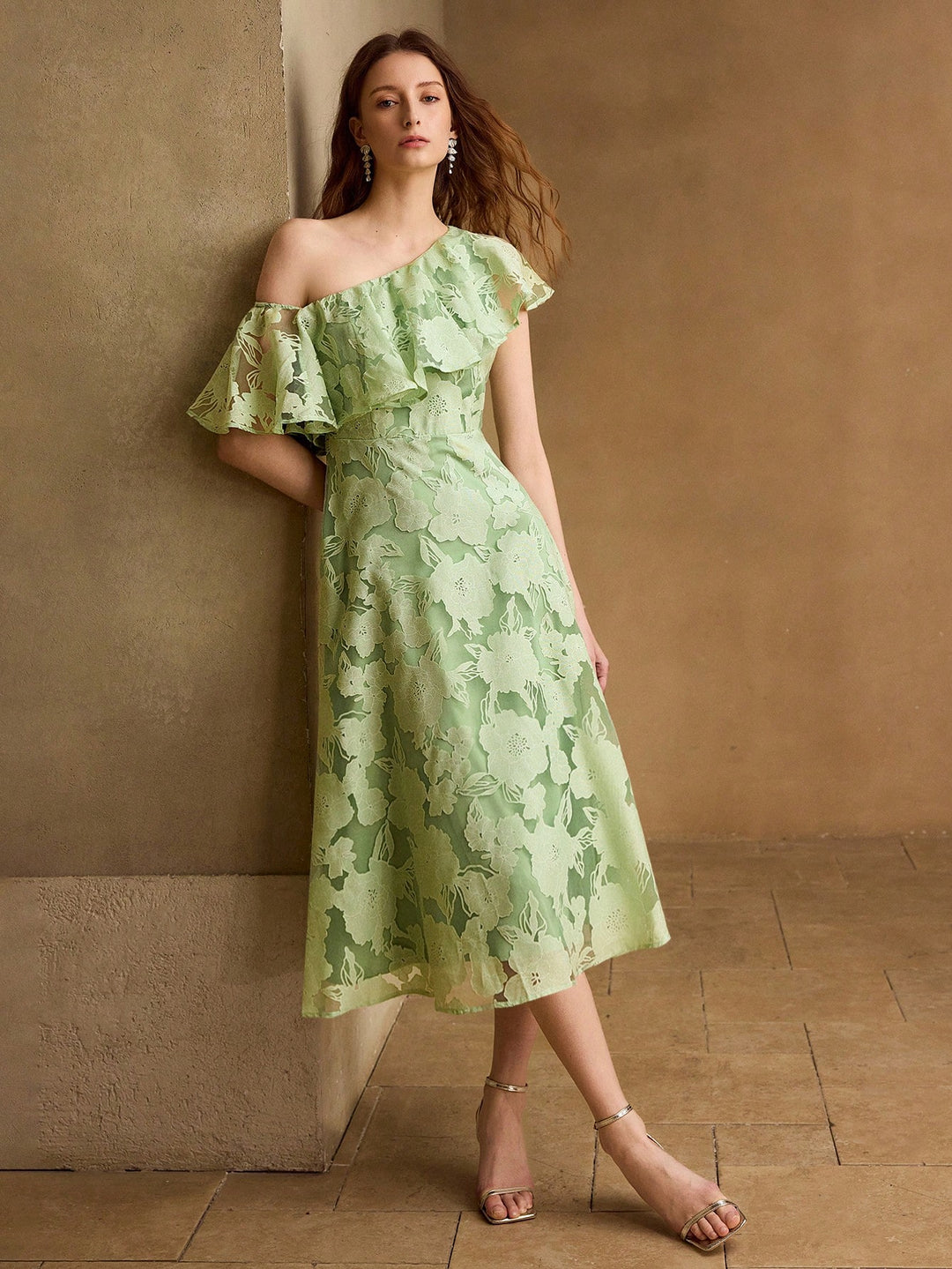 Rochie midi SHEIN, verde