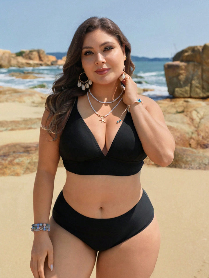 Sutien de baie SHEIN, negru