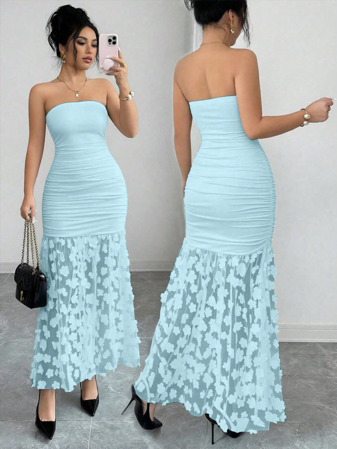 Rochie maxi SHEIN, albastru