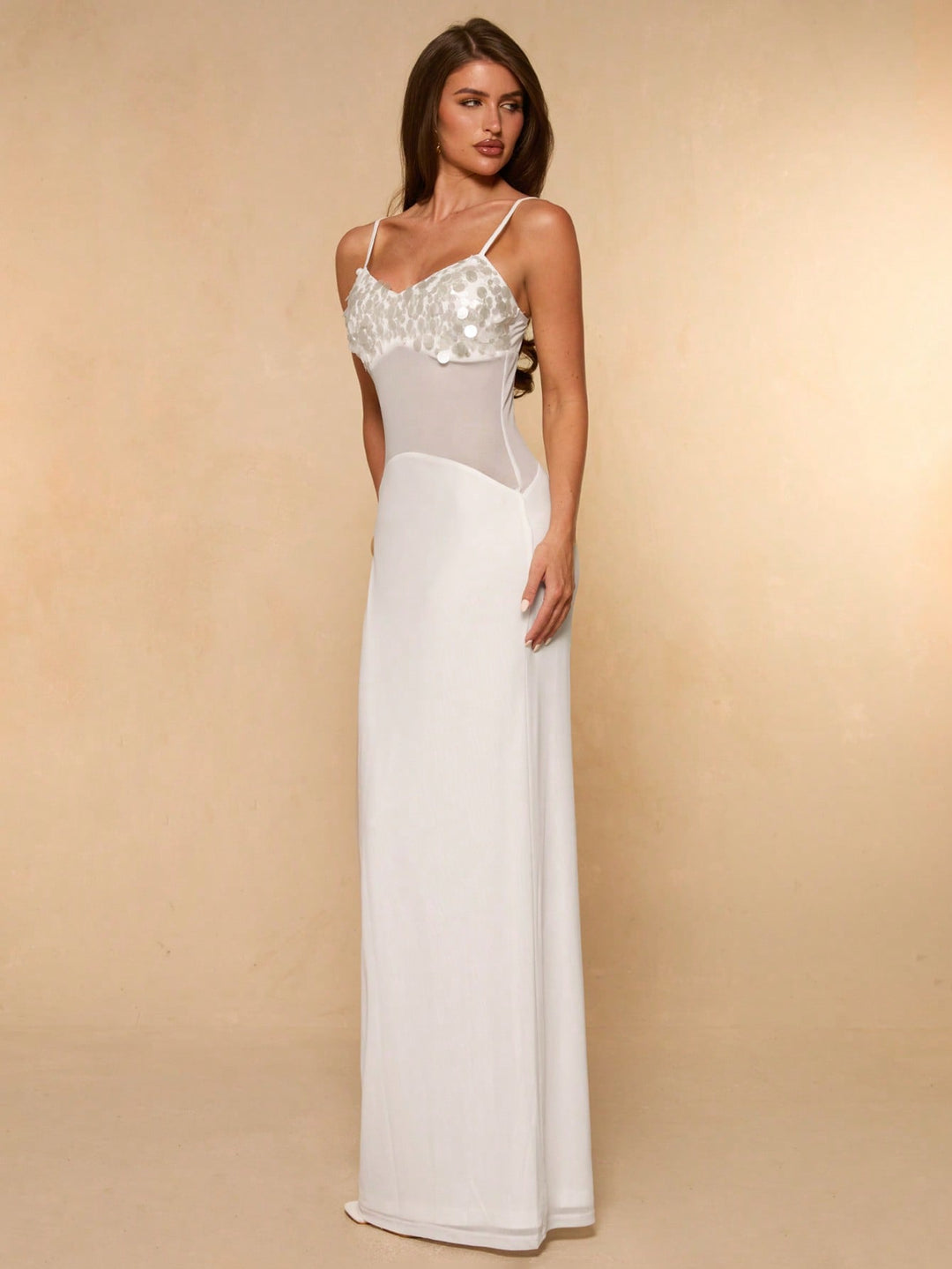 Rochie maxi SHEIN, alb