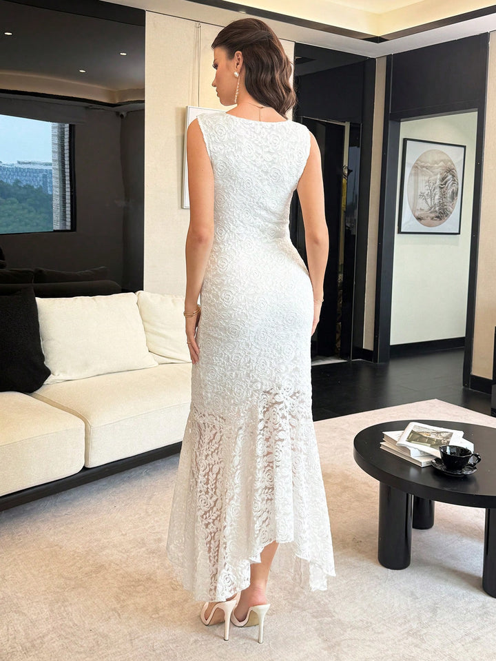 Rochie maxi SHEIN, alb
