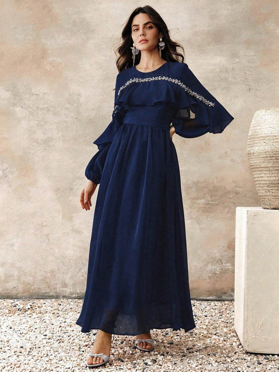 Rochie maxi SHEIN, albastru