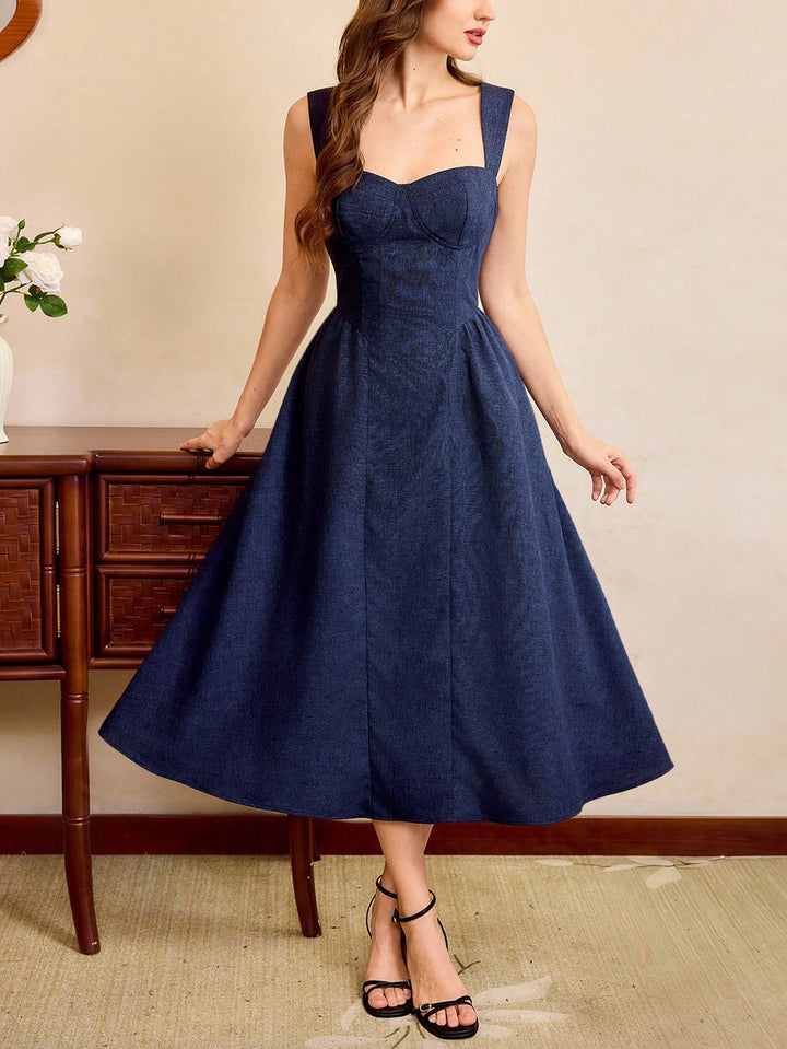 Rochie midi SHEIN, albastru