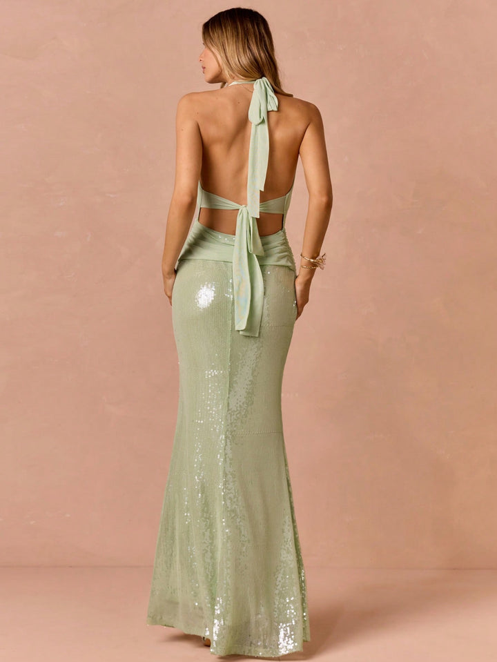 Rochie maxi SHEIN, verde