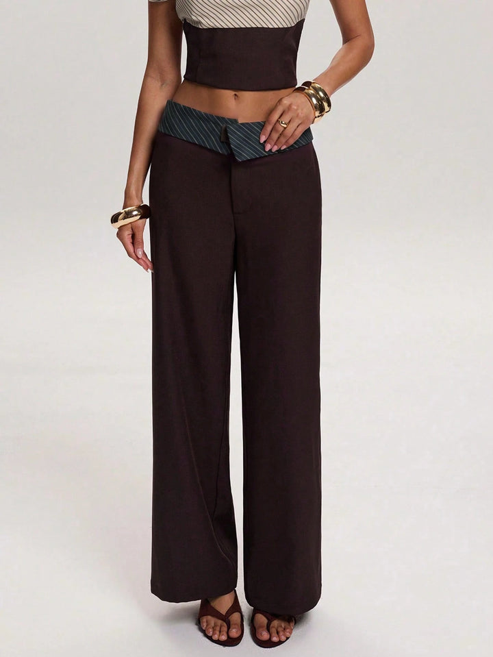 Pantaloni SHEIN, maro