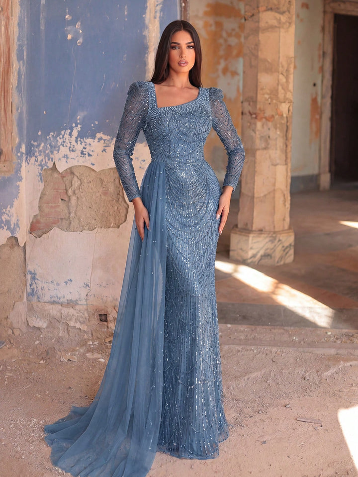 Rochie de ocazie SHEIN, albastru