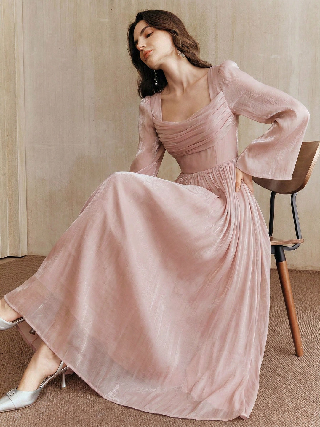 Rochie maxi SHEIN, roz