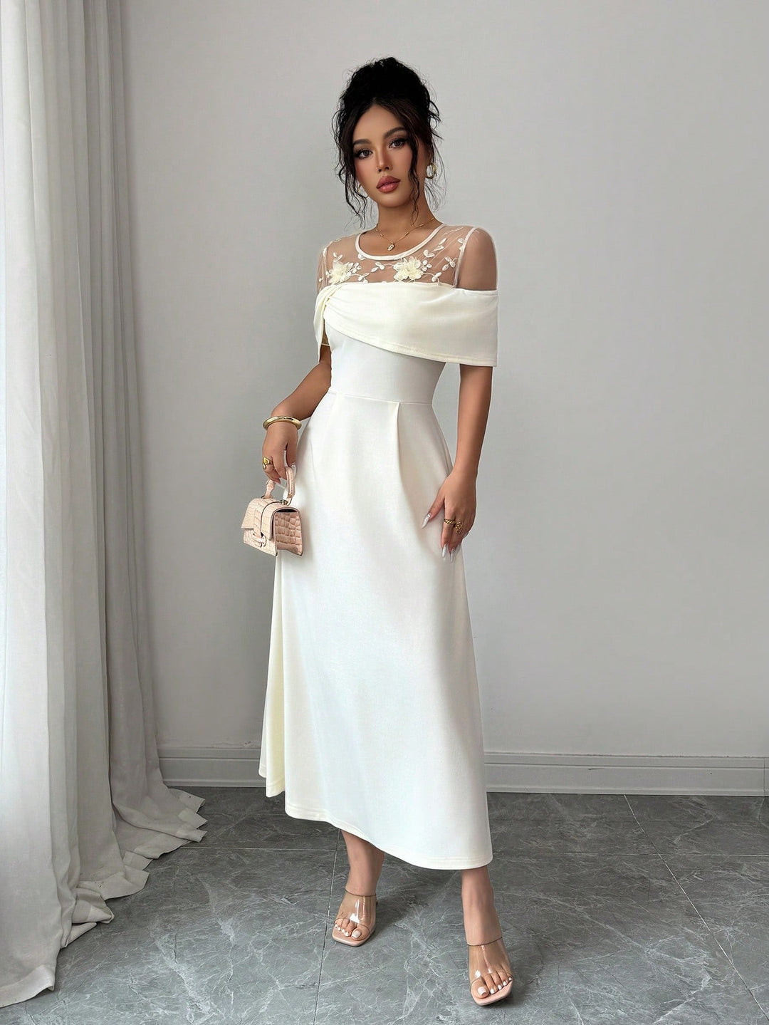 Rochie maxi SHEIN, portocaliu